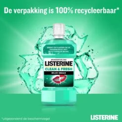 LISTERINE Clean & Fresh, Mondwater Met Essentiële Oliën En Fluoride, Zonder Alcohol, Bereikt De Plaatsen Die De Tandenborstel Mist – Zelfs Tussen De Beugel, 3 X 500 Ml -Verzorgings Producten Winkel 1200x1200 1701
