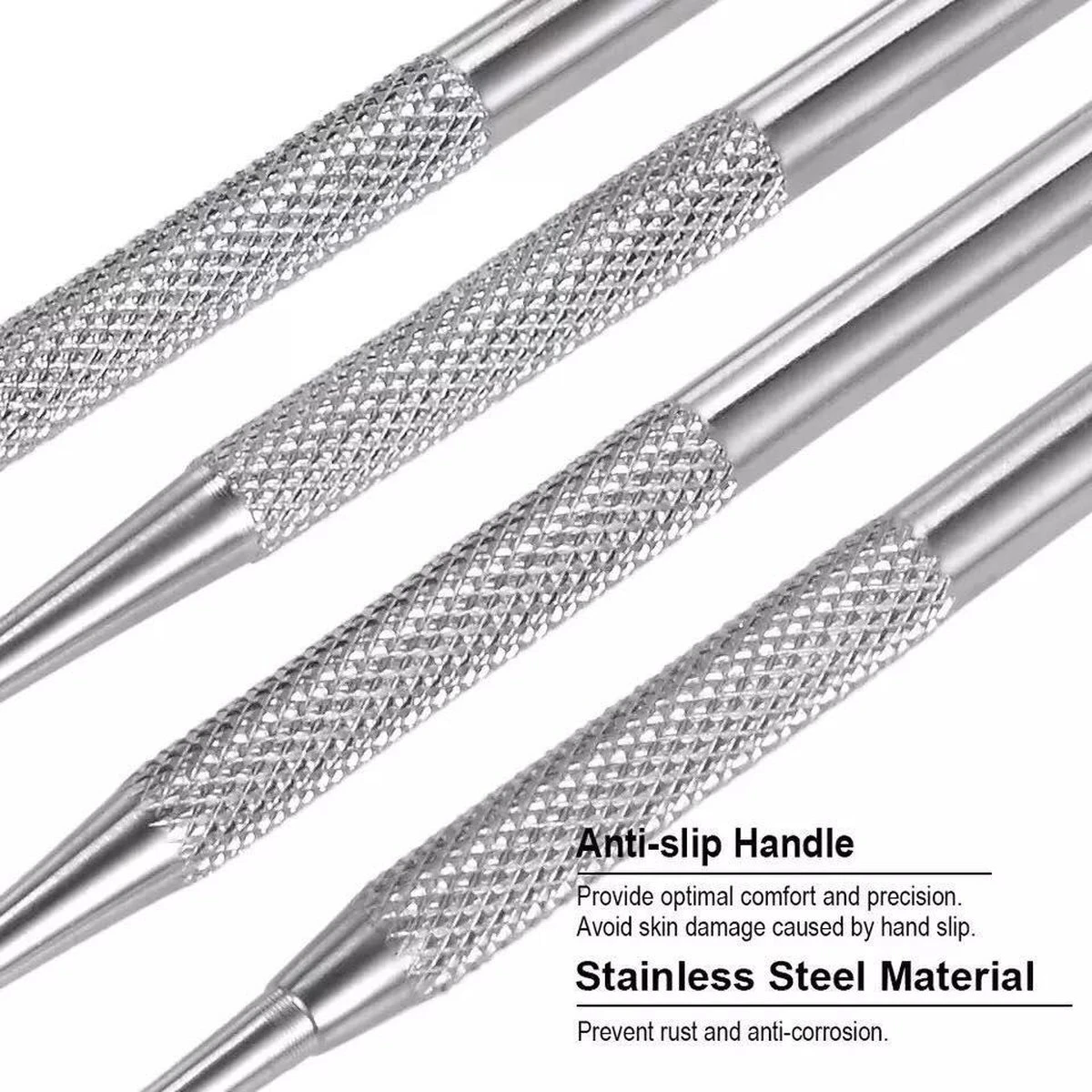 Compleet Tandarts Setje –4 Stuks Tandsteenhaakje – Tandartshaakje - Mondspiegel – Tandarts Gereedschap – Mondverzorging – Stainless Steel 5 Compleet Tandarts Setje –4 Stuks Tandsteenhaakje – Tandartshaakje - Mondspiegel – Tandarts Gereedschap – Mondverzorging – Stainless Steel - Afbeelding 5