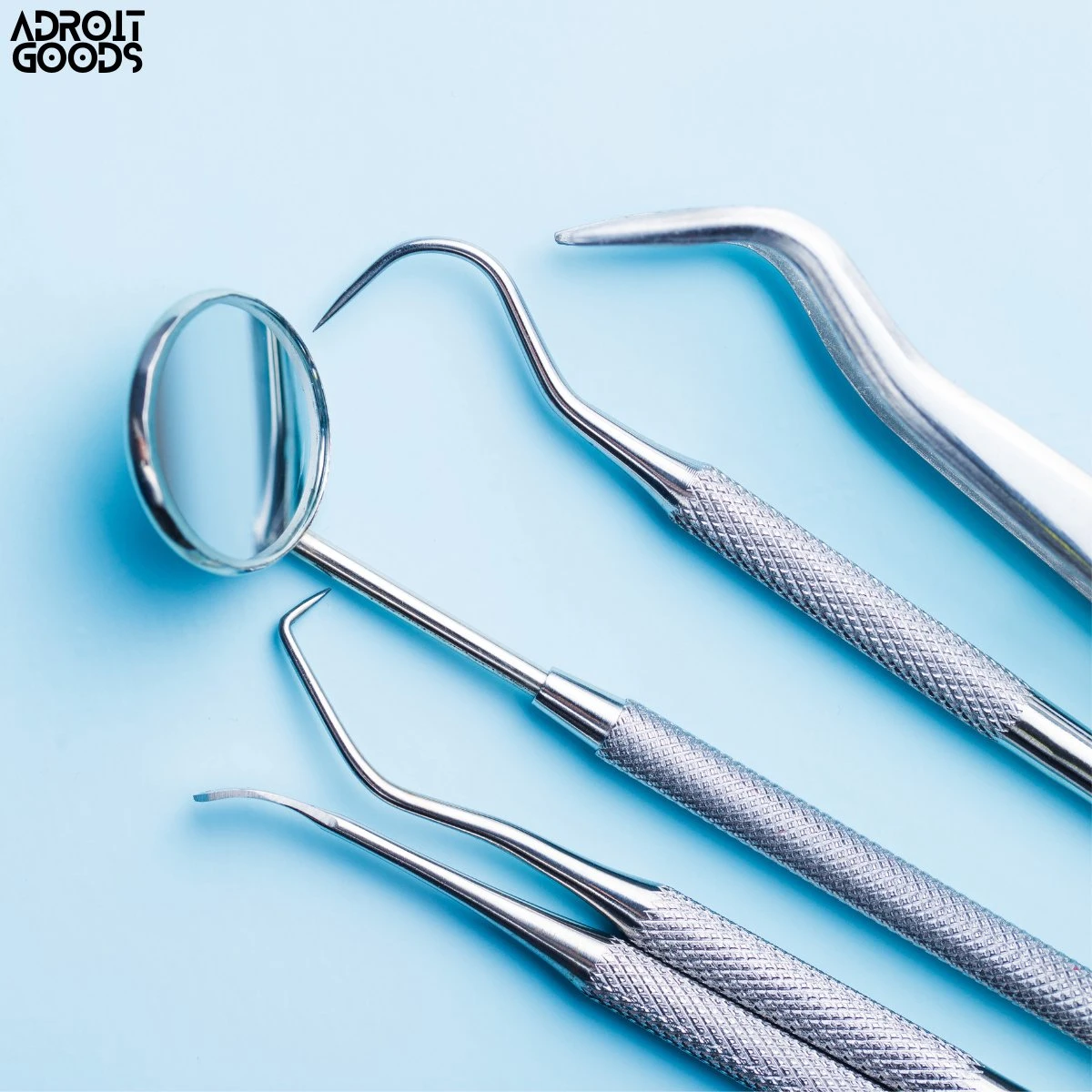 AdroitGoods 7 Delige RVS Tandarts Setje - Incl Haakje En Spiegel - Tandenstokers - Tandplak - Gebit Verzorging Setje 7 AdroitGoods 7 Delige RVS Tandarts Setje - Incl Haakje En Spiegel - Tandenstokers - Tandplak - Gebit Verzorging Setje - Afbeelding 7