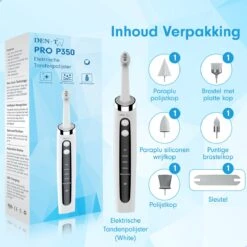 DEN-T® PRO P350 Elektrische Tandenpolijster - Wit - 5 Standen - 5 Opzetstukken - Polijstmachine - Polijstset - Tanden Polijsten - 14 DEN-T® PRO P350 Elektrische Tandenpolijster - Wit - 5 Standen - 5 Opzetstukken - Polijstmachine - Polijstset - Tanden Polijsten - -Verzorgings Producten Winkel 1200x1200 1744