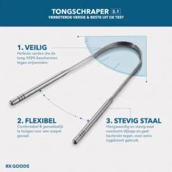 RX Goods RVS Tongschraper Voor Mondverzorging – 4 Stuks – Tongreiniger, Tongborstel & Tong Schraper – Duurzaam & Herbruikbaar -Verzorgings Producten Winkel 1200x1200 1807