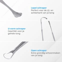 Nuvance - Professionele Tongschraper - 3 In 1 Set - Voor Mondverzorging - Tongreiniger - Tong Schraper - Tongue Scraper - RVS -Verzorgings Producten Winkel 1200x1200 1833