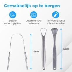 Nuvance - Professionele Tongschraper - 3 In 1 Set - Voor Mondverzorging - Tongreiniger - Tong Schraper - Tongue Scraper - RVS -Verzorgings Producten Winkel 1200x1200 1835