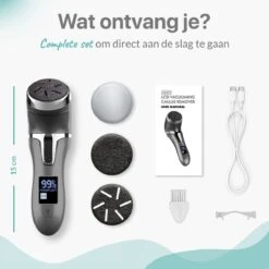 Be Lavish Elektrische Eeltverwijderaar Met Stofzuigsysteem - Voetvijl - Eeltvijl - IPX7 Waterdicht - USB Oplaadbaar - Inc. 3 Opzetstukken & Borstel -Verzorgings Producten Winkel 1200x1200 187