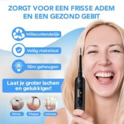Merkloos Tandsteen Verwijderaar - 5 Standen - Inclusief Tandarts Set - Met 3 Opzetstukken - Elektrisch - Tandplak