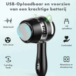 TTC - Elektrische Eeltverwijderaar - Stofzuigfunctie - 3 Snelheden - Inclusief 3 Vijlschijven & Borstel USB-Oplaadbaar -- Voetverzorging - Voetvijl Elektrisch - Pedicureset Elektrisch Voeten -Moederdag -Verzorgings Producten Winkel 1200x1200 189