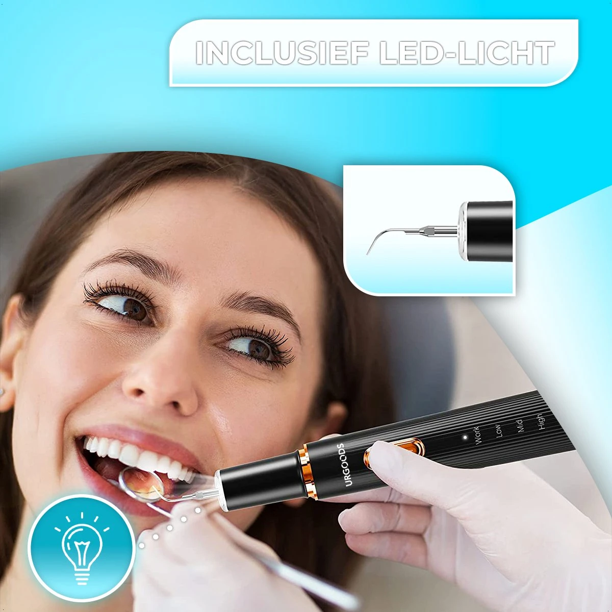 Tandsteen Verwijderaar Set - Elektrisch - Sonisch - Draadloos - Tandplak Verwijderen - Wit 4 Tandsteen Verwijderaar Set - Elektrisch - Sonisch - Draadloos - Tandplak Verwijderen - Wit - Afbeelding 4