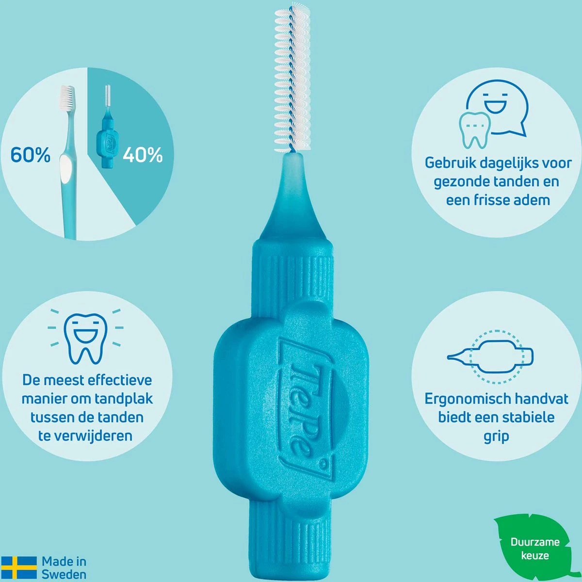 TePe Interdentale Ragers Original Groen ISO Maat 5 – 0,8 Mm (20 Stuks) 2 TePe Interdentale Ragers Original Groen ISO Maat 5 – 0,8 Mm (20 Stuks) - Afbeelding 2