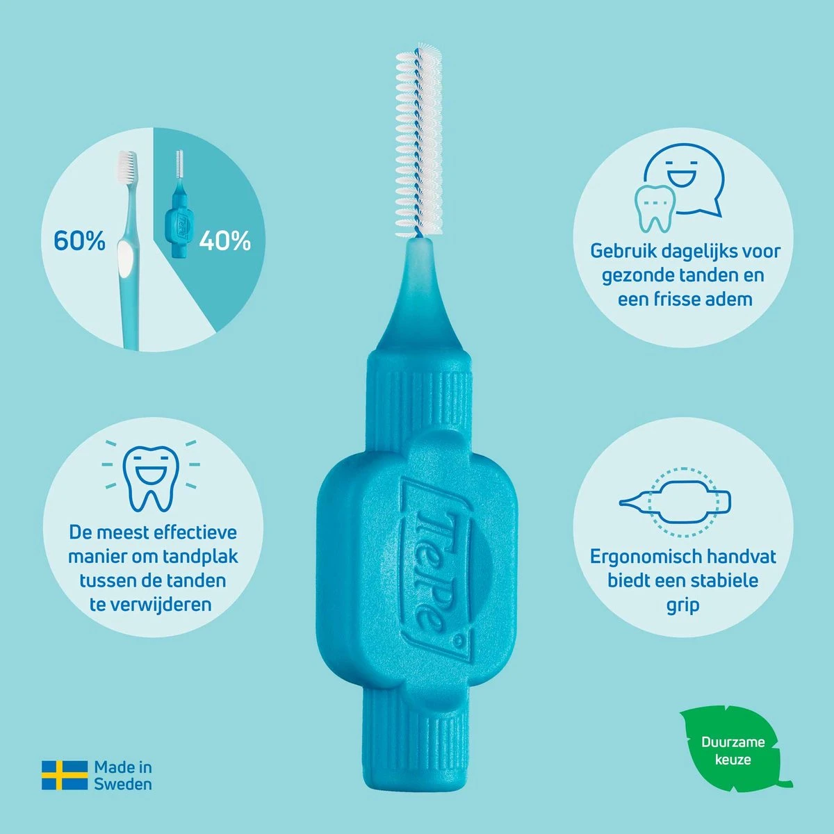 TePe Interdentale Ragers Original Paars ISO Maat 6 – 1,1 Mm (20 Stuks) 4 TePe Interdentale Ragers Original Paars ISO Maat 6 – 1,1 Mm (20 Stuks) - Afbeelding 4