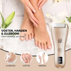 BAESS Elektrische Eeltverwijderaar - 3 Slijprollen - Afzuiging - Oplaadbaar - Goud -Verzorgings Producten Winkel 1200x1200 237