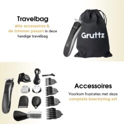 Gruttz - 11 In 1 Baardtrimmer Voor Mannen - Inclusief Reistas - Trimmer Baard Neus Oor En Lichaam - Bodygroomer Mannen -Verzorgings Producten Winkel 1200x1200 377