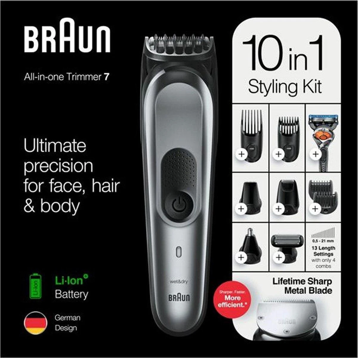 Braun Multigroomer 7221 - 10 In 1 Trimmer - Baardtrimmer Haartrimmer Bodygroomer 1 Braun Multigroomer 7221 - 10 In 1 Trimmer - Baardtrimmer Haartrimmer Bodygroomer