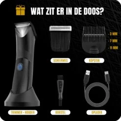 BAØRD Baardtrimmer Voor Mannen – Waterdicht – Draadloze Tondeuse - Trimmer Voor Baard & Lichaam – Scheerapparaat – Bodygroomer - Haartrimmer – Baardverzorging – Barber – Oplaadbaar - Zwart -Verzorgings Producten Winkel 1200x1200 446