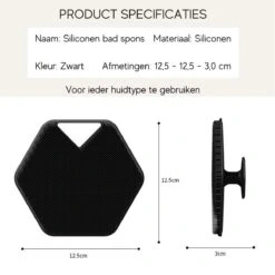 Badborstel - Siliconen Badborstel - Doucheborstel - Lichaamsborstel - Gezichtsborstel - Huidborstel - Scrub Handschoen - Massagespons - Massage Handschoen - Duurzaam - Exfoliërende Werking - Scrubben - Alle Huidtypen - Ergonomisch Handvat Met Zuignap -Verzorgings Producten Winkel 1200x1200 839