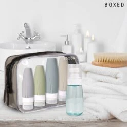 Boxed Reisflesjes Met Etui - Reisset - Verschillende Maten - Siliconen Navulbare Reisflacons - Reis Toilettas - Vliegtuig Handbagage -Verzorgings Producten Winkel 1200x1200 884