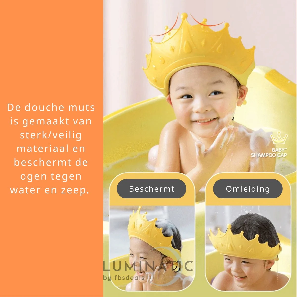 Baby Douchemuts - Baby Douche Kapje - Douchekapje Kind - Baby Douche Hoed - Badmuts Kinderen - Baby Douche Cap - Badmuts Kind - Shower Cap - Douche Muts | Luminatic® | Geel 4 Baby Douchemuts - Baby Douche Kapje - Douchekapje Kind - Baby Douche Hoed - Badmuts Kinderen - Baby Douche Cap - Badmuts Kind - Shower Cap - Douche Muts | Luminatic® | Geel - Afbeelding 4