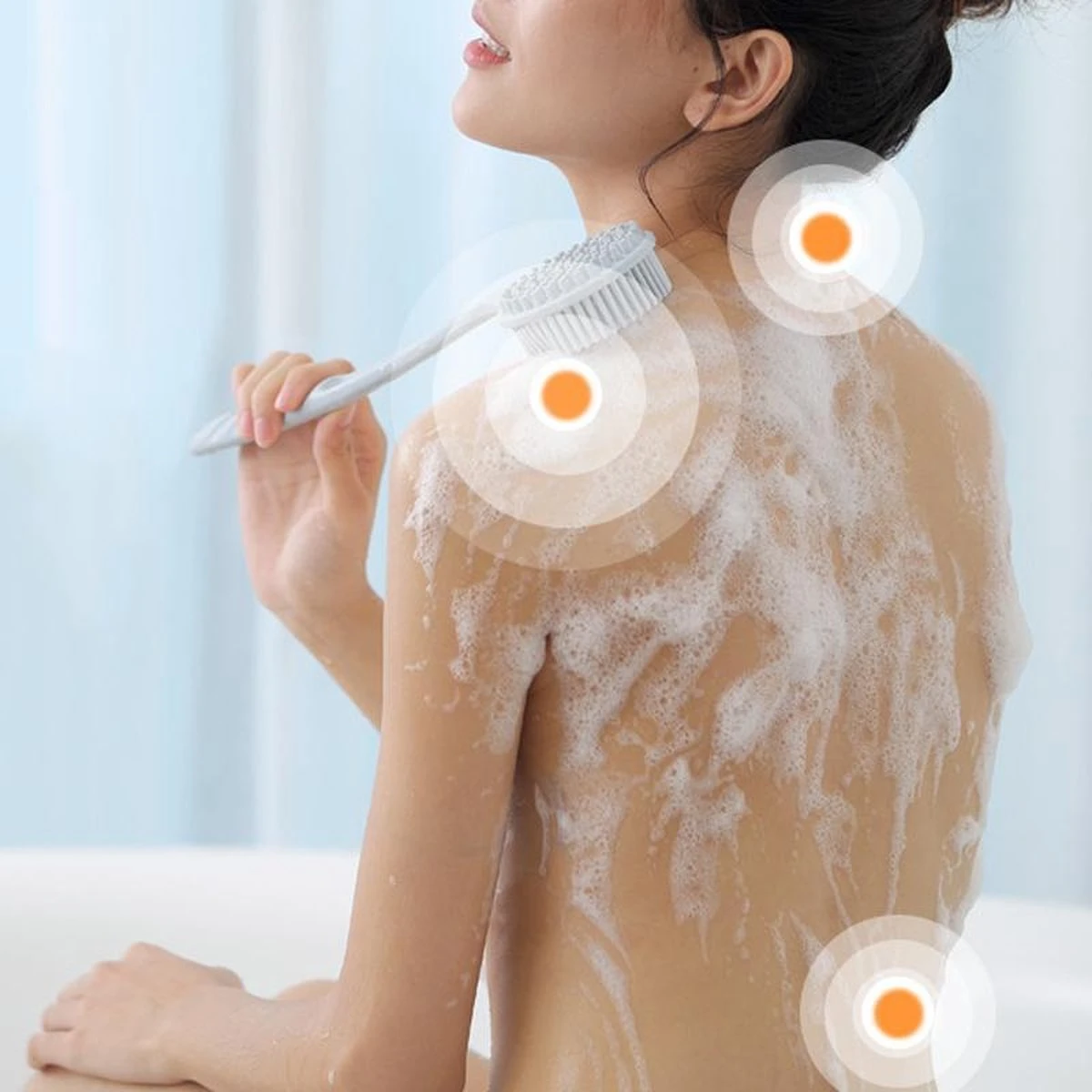 Blubs® Badborstel - Dry Brush - Grijs 6 Blubs® Badborstel - Dry Brush - Grijs - Afbeelding 6