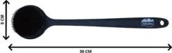Blubs® – Badborstel – Dry Brush – Rug Scrubber – Lichaamsborstel – Rugborstel Douche Met Steel – Huidborstel – Doucheborstel – Bad- & Doucheaccessoires – Badborstel Met Steel – Doucheborstel Rugborstel – Siliconen Borstel – Massage – Zwart -Verzorgings Producten Winkel 1200x371 1