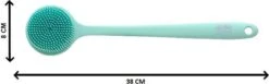 Blubs® – Badborstel – Dry Brush – Rug Scrubber – Lichaamsborstel – Rugborstel Douche Met Steel – Huidborstel – Doucheborstel – Bad- & Doucheaccessoires – Badborstel Met Steel – Doucheborstel Rugborstel – Siliconen Borstel – Massage – Cyaan -Verzorgings Producten Winkel 1200x374 1