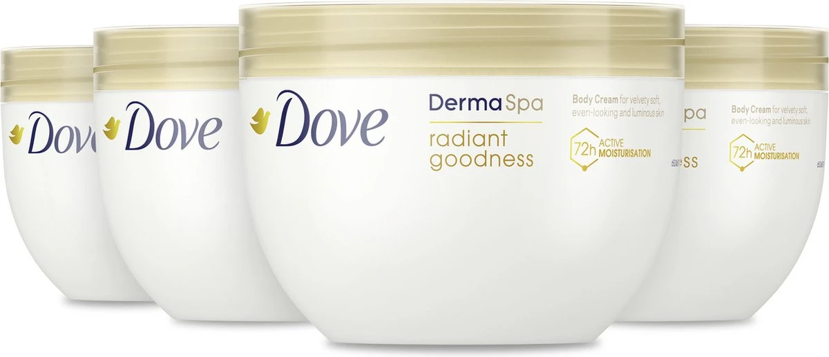 Dove DermaSpa Radiant Goodness Bodycrème - 4 X 300 Ml - Voordeelverpakking 2 Dove DermaSpa Radiant Goodness Bodycrème - 4 X 300 Ml - Voordeelverpakking - Afbeelding 2