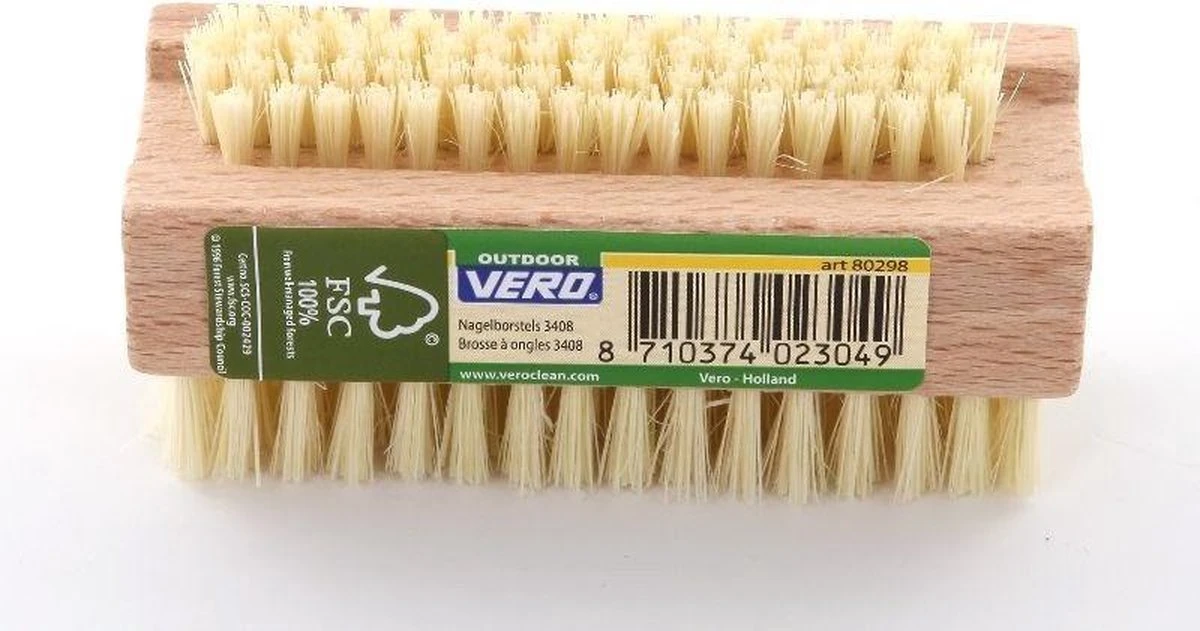 Vero Nagelborstel Dubbel - FSC Hout 2 Vero Nagelborstel Dubbel - FSC Hout - Afbeelding 2
