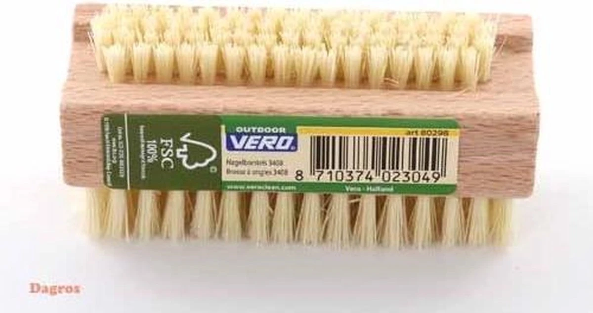 Vero Nagelborstel Dubbel - FSC Hout 3 Vero Nagelborstel Dubbel - FSC Hout - Afbeelding 3