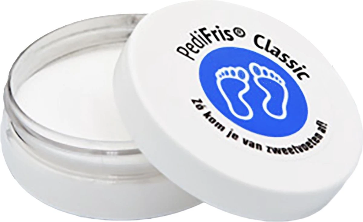 PediFris® Classic - Tegen Zweetvoeten, Stinkvoeten & Stinkende Schoenen | Voetpoeder - Schoenpoeder 1 PediFris® Classic - Tegen Zweetvoeten, Stinkvoeten & Stinkende Schoenen | Voetpoeder - Schoenpoeder
