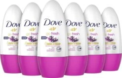 Dove Go Fresh Açaí Berry & Waterlily Anti-Transpirant Deodorant Roller - 6 X 50 Ml - Voordeelverpakking