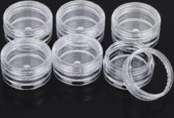 6 Mini Crème Potjes - Proefjes - 3 Grams Potjes - Proef Potjes - Monster Potjes - Cosmetica Potjes - Potjes Met Deksel Plastic 2 Gram- Sample Potjes - Lege Potjes Met Deksel -Zalfpotjes - Plastic Potjes Met Deksel - Potjes Met Schroefdop