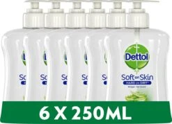 Dettol - Handzeep - Antibacterieel - Verzachtend - Aloë Vera - 6 X 250 Ml -Verzorgings Producten Winkel 1200x870