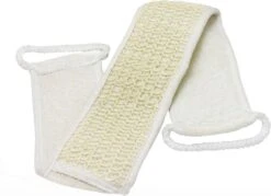 Loofah Massage Borstel - Massage Brush / Lichaamsborstel | Scrub Spons - Badspons - Douchespons - Rugmassage- | Sauna & Welness | Badborstel - Saunaborstel - Rugborstel - Huidborstel - Douche Borstel - Wasborstel - Beige -Verzorgings Producten Winkel 1200x872