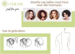 1FORME Douchemuts Dames Zero Waste – Droog Haar Thuis / Vakantie – Douchekap Satijn / PE Zwart -Verzorgings Producten Winkel 1200x873