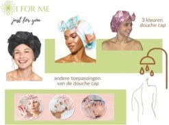1FORME Douchemuts Dames Zero Waste – Droog Haar Thuis / Vakantie – Douchekap Satijn / PE Zwart -Verzorgings Producten Winkel 1200x891