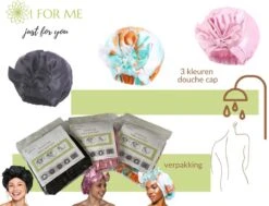 1FORME Douchemuts Dames Zero Waste – Droog Haar Thuis / Vakantie – Douchekap Satijn / PE Zwart -Verzorgings Producten Winkel 1200x920 1