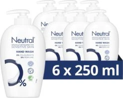 Neutral Vloeibare Handzeep Parfumvrij - 6 X 250 Ml - Voordeelverpakking