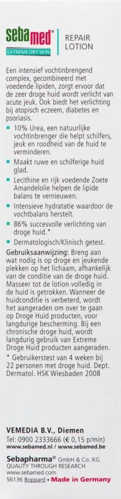 Sebamed Extreme Dry Urea Repair - Lotion 10% - Huidverzorging - 200 Ml -Verzorgings Producten Winkel 292x1200 1