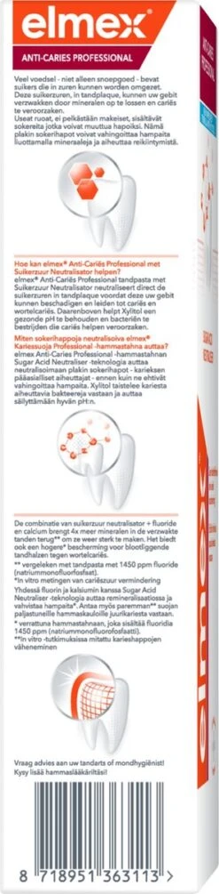 Elmex Anti Cariës Professional Tandpasta 4 X 75ml - Voordeelverpakking -Verzorgings Producten Winkel 295x1200 4