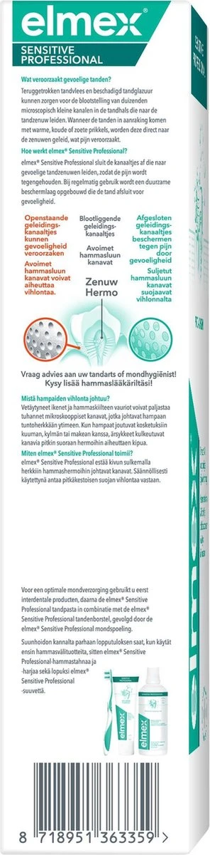 Elmex Sensitive Professional Tandpasta - 2 X 75 Ml - Voordeelverpakking 2 Elmex Sensitive Professional Tandpasta - 2 X 75 Ml - Voordeelverpakking - Afbeelding 2