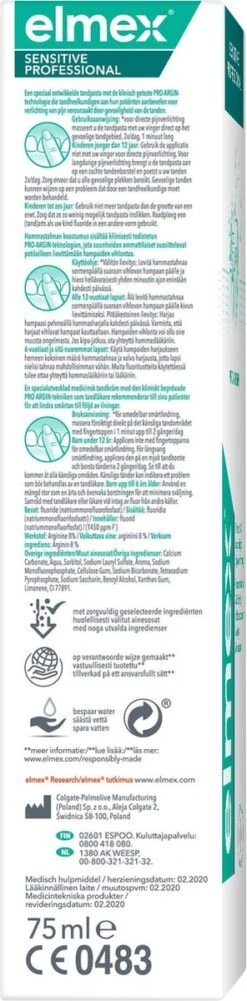 Elmex Sensitive Professional Tandpasta - 2 X 75 Ml - Voordeelverpakking 27 Elmex Sensitive Professional Tandpasta - 2 X 75 Ml - Voordeelverpakking -Verzorgings Producten Winkel 296x1200 2