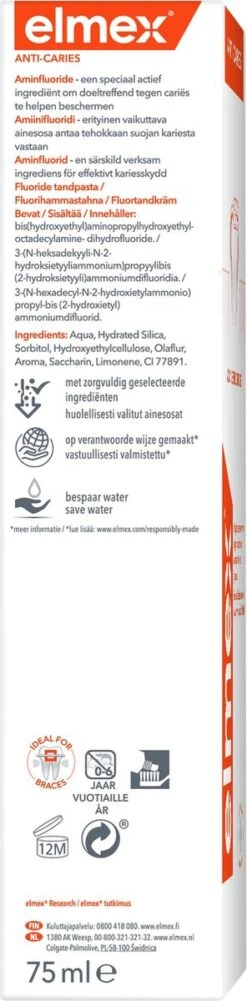 Elmex Anti Caries Tandpasta 4 X 75ml - Voordeelverpakking 20 Elmex Anti Caries Tandpasta 4 X 75ml - Voordeelverpakking -Verzorgings Producten Winkel 296x1200 8