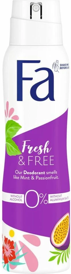Fa Fresh & Free Mint & Passionfruit Deo Spray 6x 150 Ml - Grootverpakking -Verzorgings Producten Winkel 312x1200 4