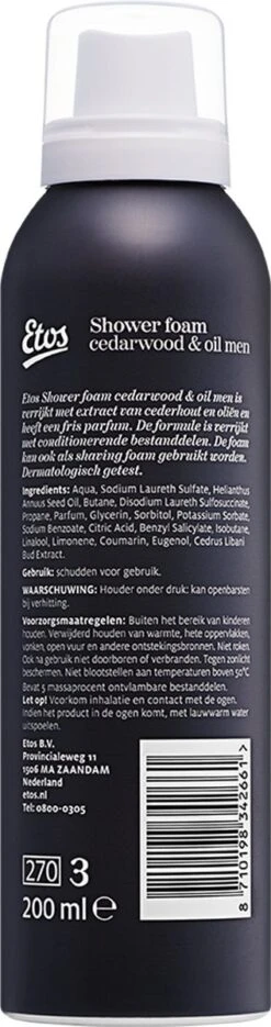 Etos Doucheschuim - Cedarwood & Oil - 2-in-1 - Mannen - 6 X 200 Ml -Verzorgings Producten Winkel 317x1200 4