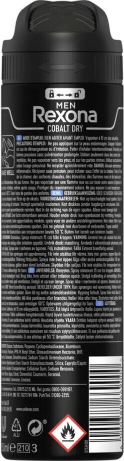 Rexona Men Cobalt Dry Anti-transpirant Deodorant Spray - 6 X 150 Ml - Voordeelverpakking -Verzorgings Producten Winkel 325x1200 2