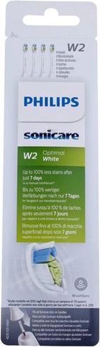 Philips Sonicare W2 Optimal White HX6064/10 - Opzetborstels - 4 Stuks 16 Philips Sonicare W2 Optimal White HX6064/10 - Opzetborstels - 4 Stuks - Afbeelding 16