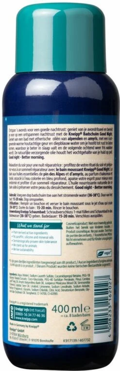 Kneipp Good Night - Badschuim 11 Kneipp Good Night - Badschuim -Verzorgings Producten Winkel 390x1200 2