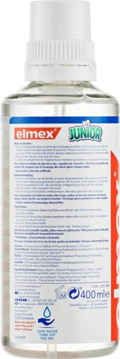 Elmex Junior (6-12 Jaar) Mondwater - 2 X 400ml - Voordeelverpakking -Verzorgings Producten Winkel 403x1200 6