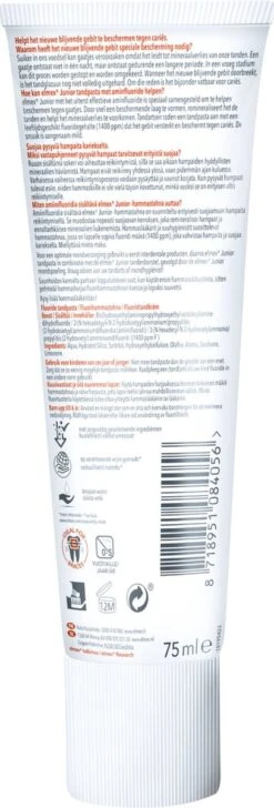 Elmex Junior 5-12 Jaar Kindertandpasta 6 X 75ml - Voordeelverpakking -Verzorgings Producten Winkel 407x1200 2