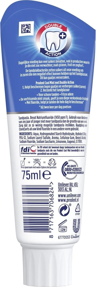 Prodent Cool Mint Tandpasta - 12 X 75 Ml - Voordeelverpakking 5 Prodent Cool Mint Tandpasta - 12 X 75 Ml - Voordeelverpakking - Afbeelding 5