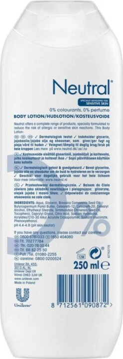 Neutral 0% Bodylotion Parfumvrij - 6 X 250 Ml 7 Neutral 0% Bodylotion Parfumvrij - 6 X 250 Ml -Verzorgings Producten Winkel 411x1200 3