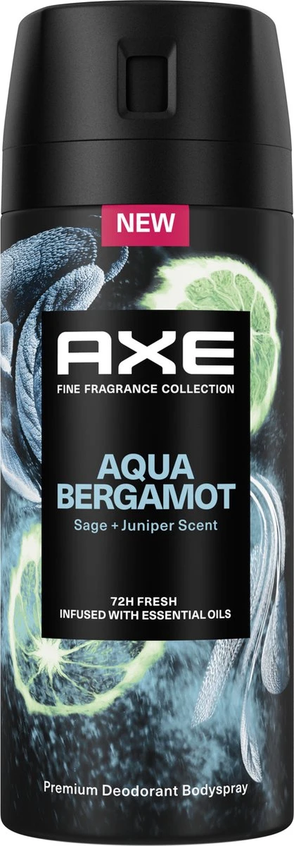 AXE Fine Fragrance Collection Aqua Bergamot Premium Deodorant Bodyspray 150 Ml 2 AXE Fine Fragrance Collection Aqua Bergamot Premium Deodorant Bodyspray 150 Ml - Afbeelding 2